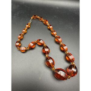 Vintage Cola Glass Bead Choker Necklace